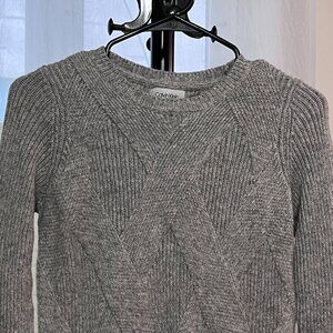 Calvin Klein Cotton Blend Heather Grey Knit sweater
